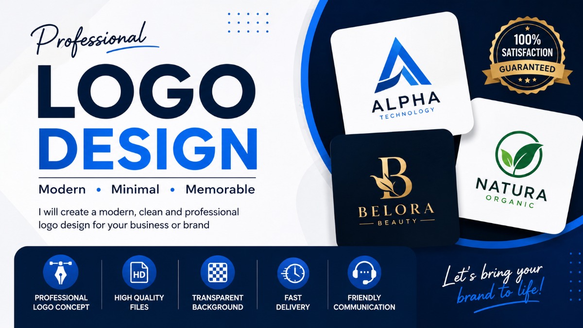 I will create a modern and professional logo design for your business – Graphic Design on mehenot