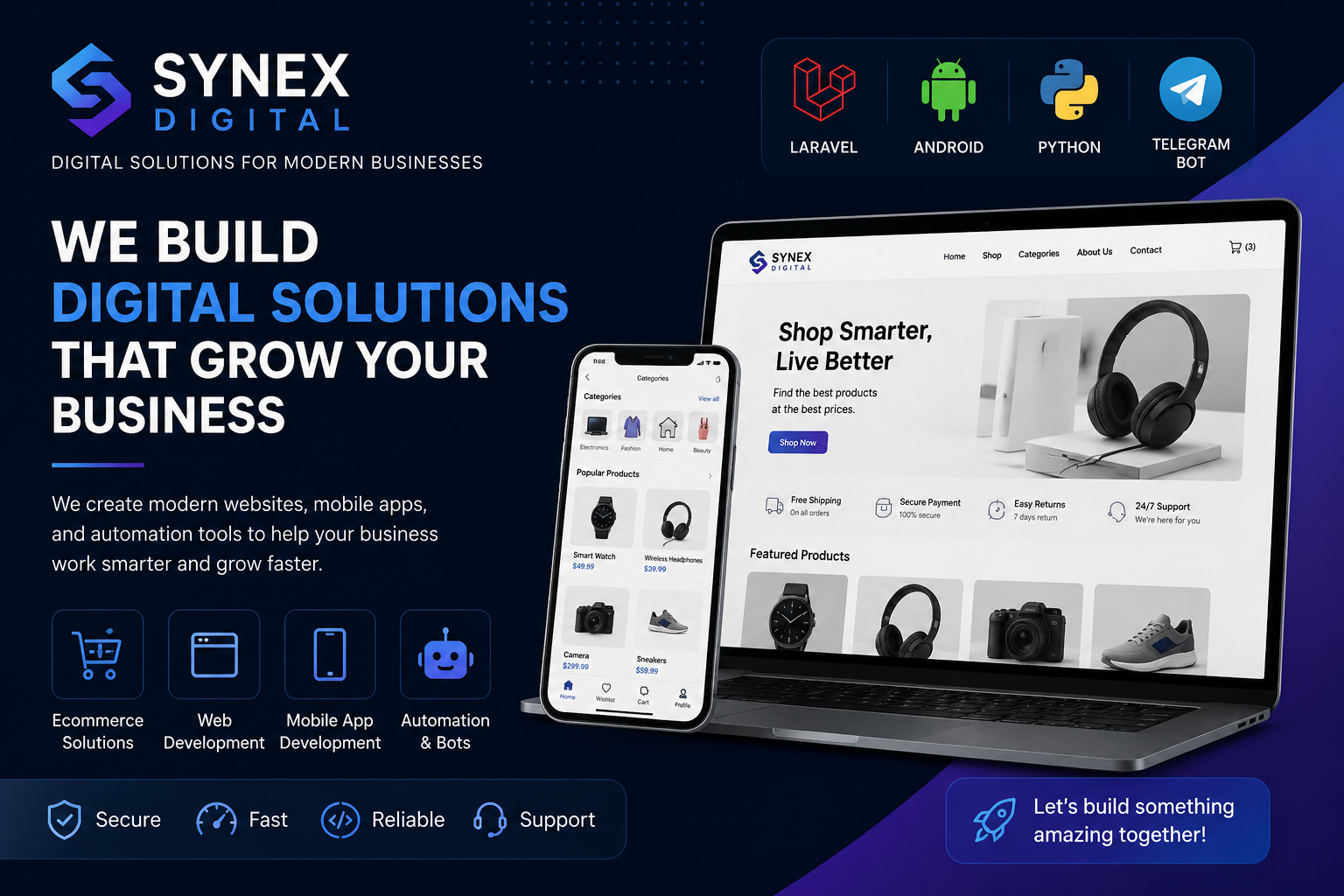 I will create a professional business website and mobile app – Full Stack Development on mehenot