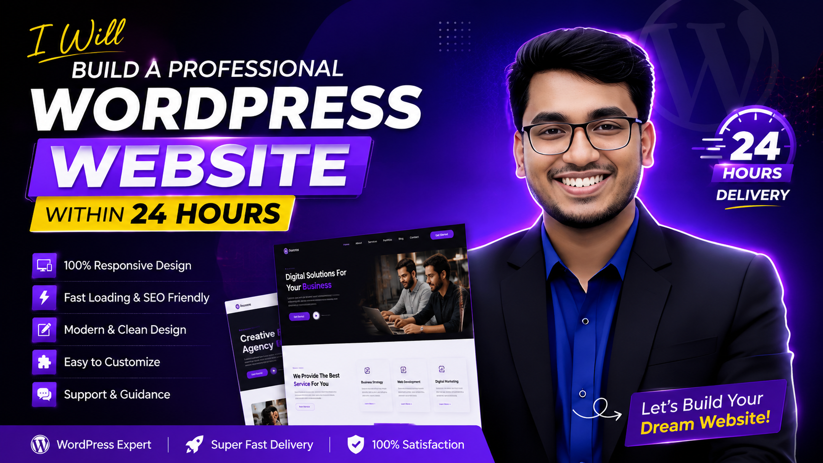 I Will Build a Professional WordPress Website Within 24 Hours – WordPress on mehenot