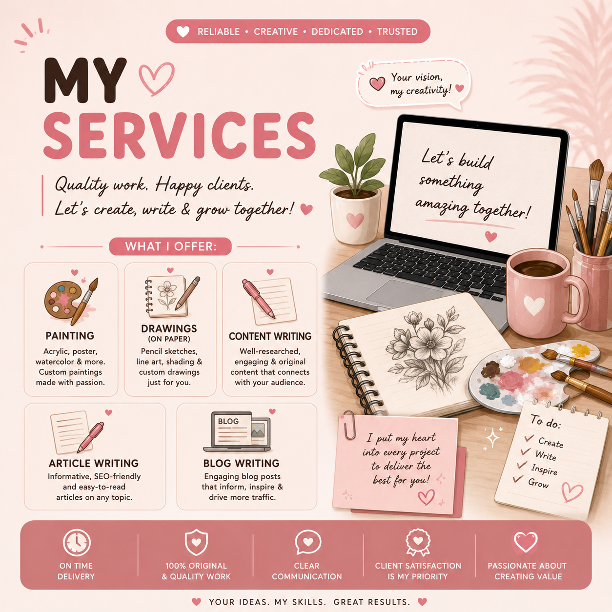 I will be your social media page moderator and content writer – Writing on Mehenot