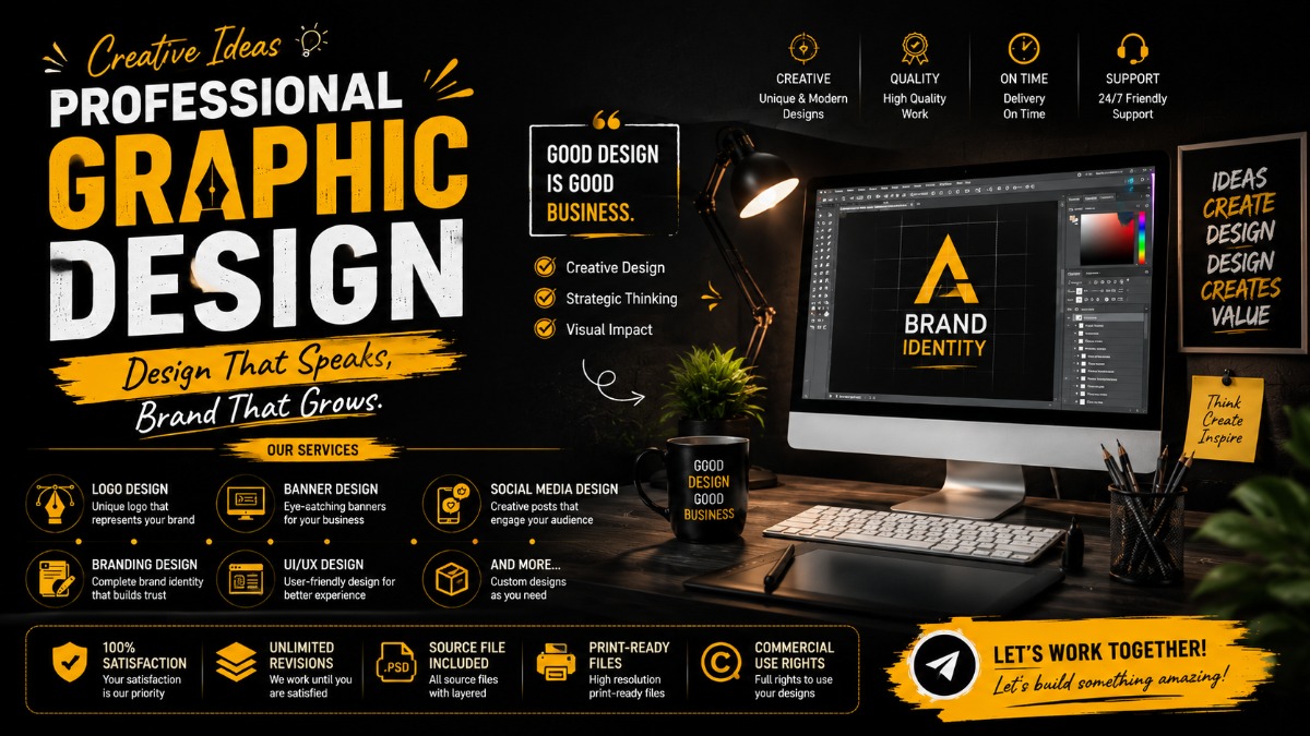 I Will Create Stunning Graphic Designs That Elevate Your Brand. – Graphic Design on mehenot